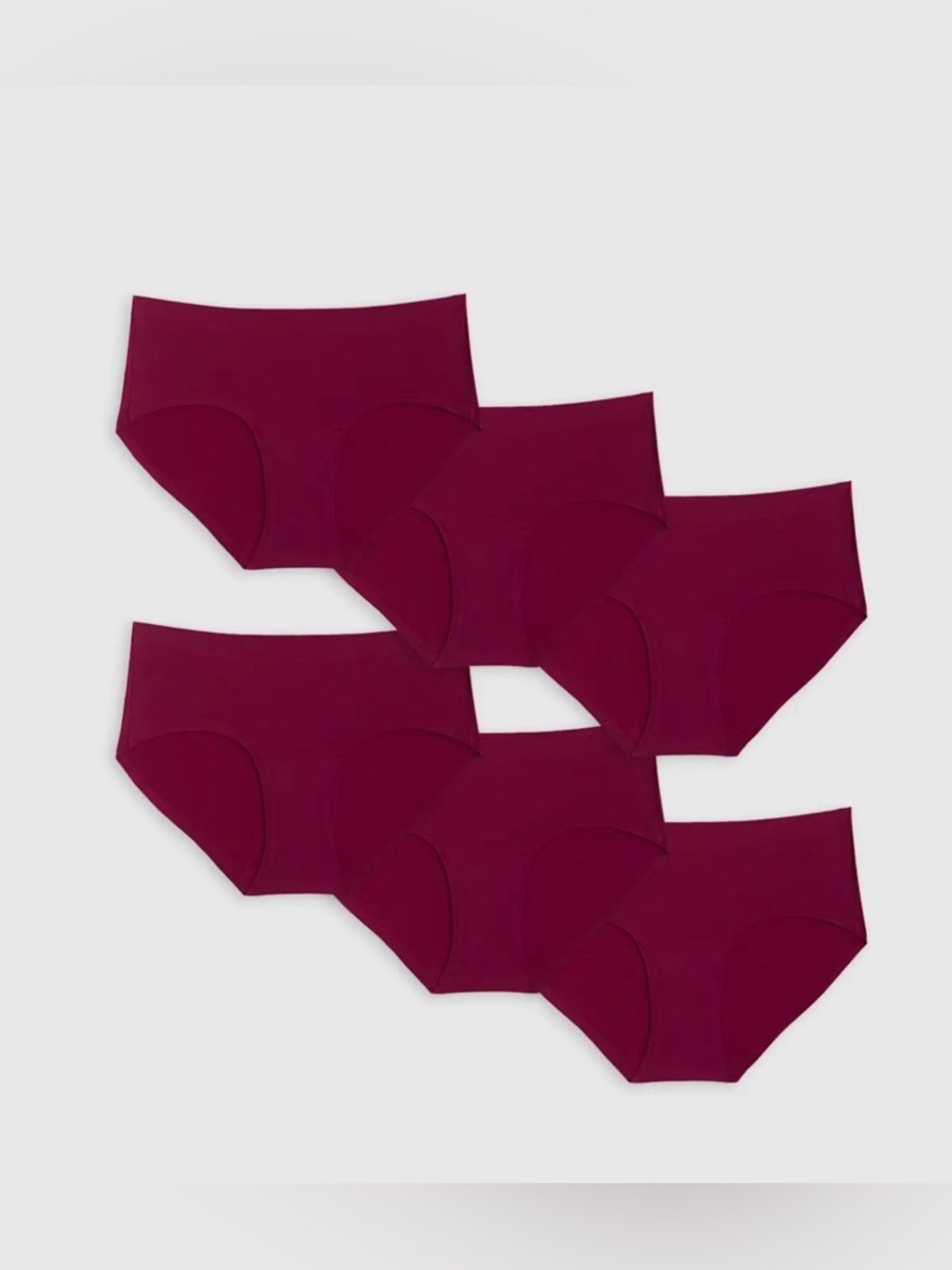 Quince Women's Seamless Briefs Pack in Plum (6-Pack) - New in bag - Size: XS